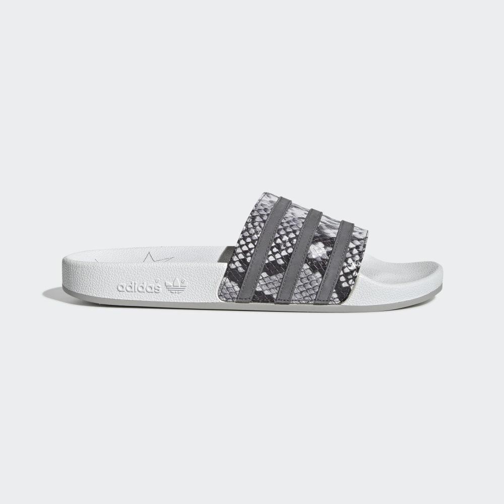 Papuci Adidas Adilette Barbati Romania - Albi/Gri EH0166